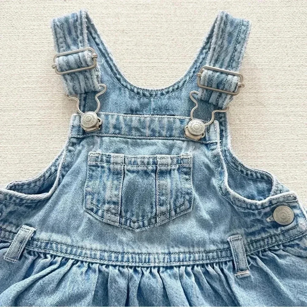 Vintage Baby Gap Denim Jumper Overall Dress Size 6-12 Months - Picture 2 of 6
